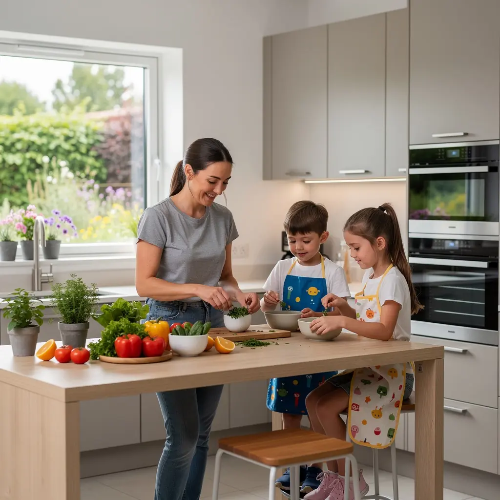 Modern workspace with technology